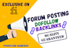 submit 100 forum posting dofollow SEO backlinks link building