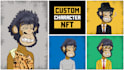 design nft cartoon character for 10k nft art collections