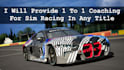 provide coaching for sim racing