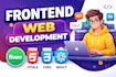 be your front end web developer html css bootstrap and js