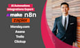 setup monday com crm, asana, clickup,trello automations zapier, make, n8n expert