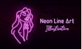 draw glowing neon minimalist hand drawn line art
