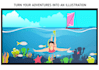 design flat illustration flat vector art as your description