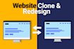 copy clone website and redesign wordpress website