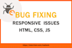 fix HTML, CSS, bootstrap, js bugs and fix responsive issues
