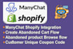 create chatbot in manychat for your shopify store