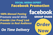 do facebook promotion to million of people