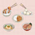 illustrate food and drinking items anime style
