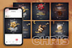 design christmas and new year instagram post or story