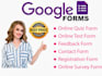 make online quiz, survey, feedback by google form in 24 hrs