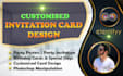 design customised invitation card for birthday, party