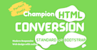 convert html page using html css javascript