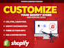 create custom sections on shopify, fix bugs, html, css and liquid