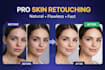 professionally retouch product and portrait photos in photoshop