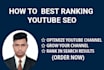 do youtube video optimization for SEO to improve video ranking