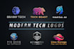 design a modern tech, software, crypto, saas, security logo