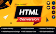 convert psd, xd, zeplin, figma, sketch to html