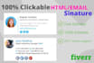 create clickable  email signature,html signature
