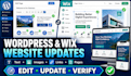 edit and update your wordpress or wix website