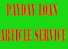 write awesome seo friendly articles on payday loans