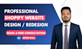 build shopify store design for ecommerce and dropshipping business