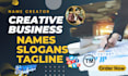 create creative business names, taglines, and slogans