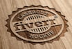 make your 2d logo look like 3d engraved wood