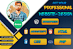 design perfect website in PHP HTML javascript or wordpress
