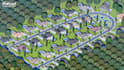 render animate masterplan, 3d site urban plan subdivision, residential community
