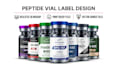 do peptide label design, vial label, product label design