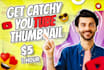 design catchy youtube thumbnail