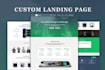 create wordpress landing page design, elementor landing page