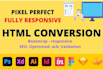 do responsive website PSD to html css bootstrap