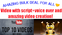 create viral top 10 videos in bulk with script and voiceover