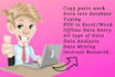 data entry, copy paste, data mining scraping