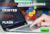 create python, tkinter, flask and java projects
