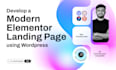 develop a responsive wordpress landing page,  modern elementor landing page