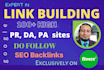 do high PR link building in USA