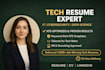write or review professional IT resume, cyber security, data science resume