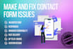make and fix contact form issue