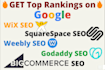 do pro SEO of squarespace,weebly,wix,godaddy,bigcommerce