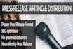 write and distribute a professional press release for you