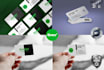 make luxury  physical business cards with qr code