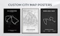 design print ready custom city map wall art posters