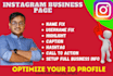 create and optimize instagram business page