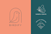 create simple luxury line art geometric logo for business