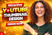 design attractive, clickbait and amazing youtube thumbnails