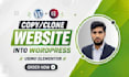 copy clone any website or ai website to wordpress using elementor