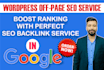 do complete wordpress SEO service package for google ranking
