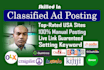 post your ads in USA top rated classified ad posting sites manually